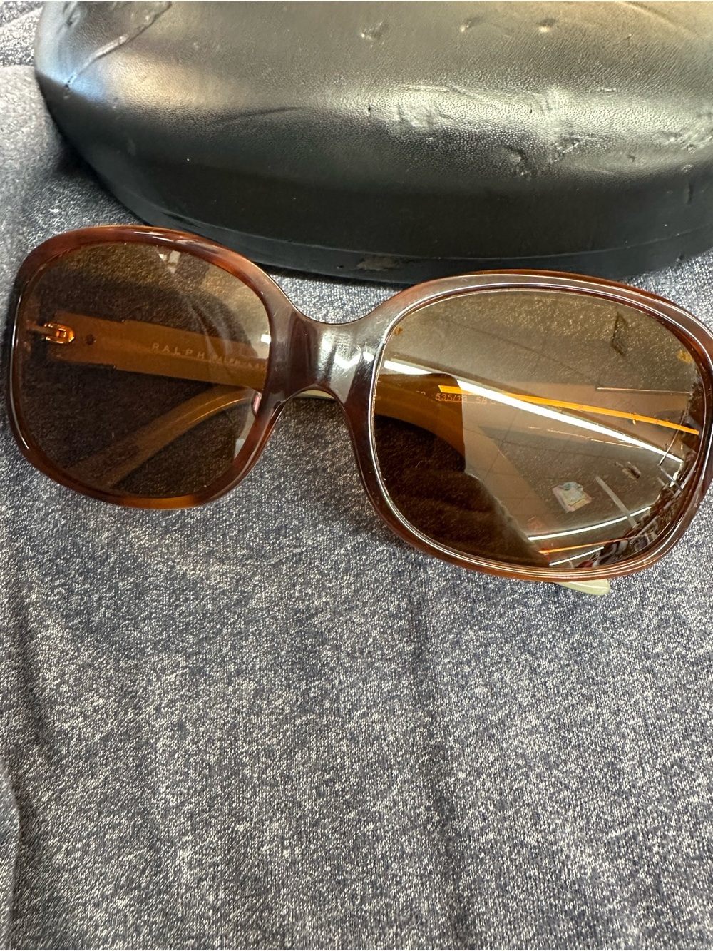 Ralph Lauren Oversized Brown Gradient Women's Sunglasses RA5059 tortoiseshell